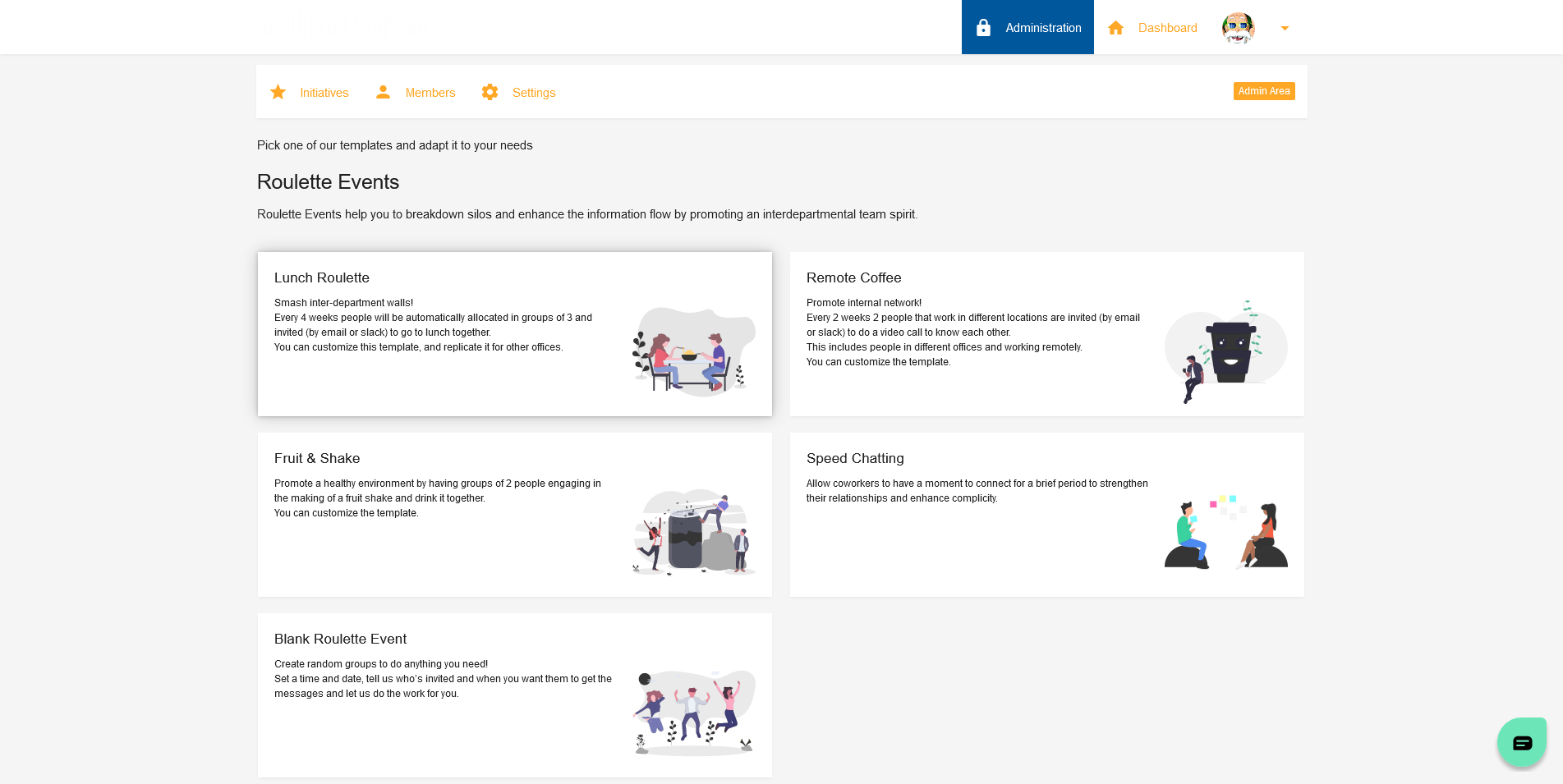 screenshot of Wellbeing Warrior